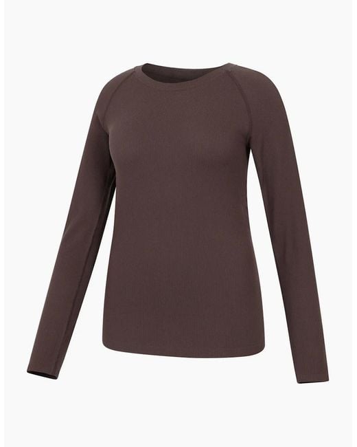 Mountain Warehouse Purple Ladies Carmel Ribbed Seamless Thermal Top