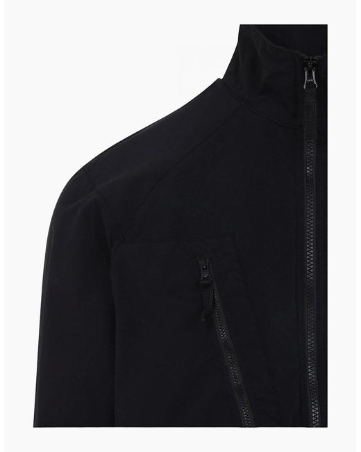Stone Island Black S0375 1200036 Stretch Nylon Fleece Light Shell Jacket for men