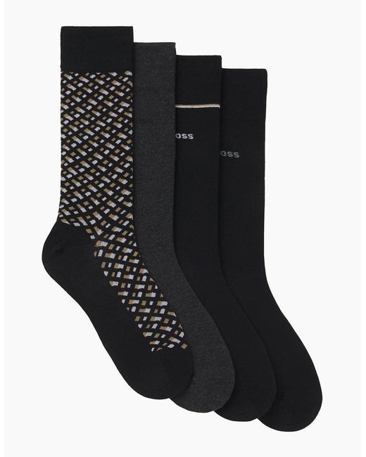 Boss Black Boss 4P Rs Gift Monogram Socks A1-25 for men
