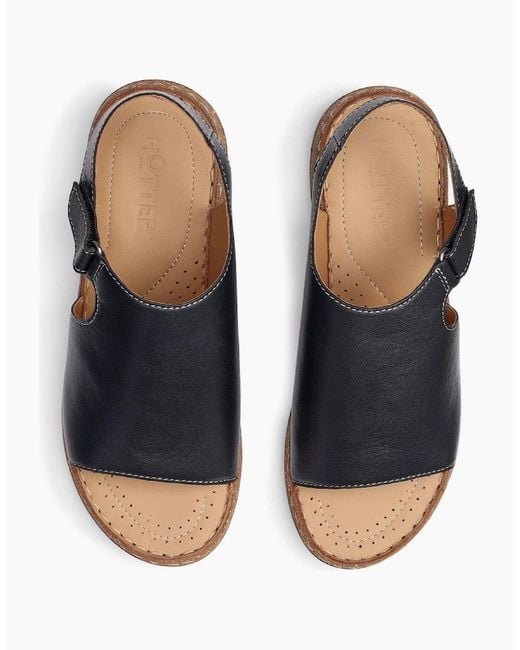 Hotter Black Mena Mule Sandals