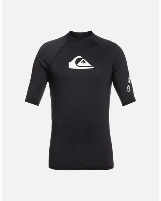 Quiksilver Black All Time Upf 50 Rash Vest for men