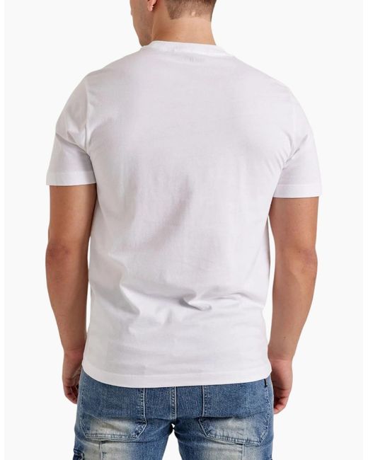 True Religion Blue 108323 Graphic T Shirts Logo Crew Neck Half Sleeve Cotton Tee for men