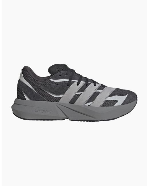 Adidas Gray Lightblaze Lace-Up Platform Sneakers for men