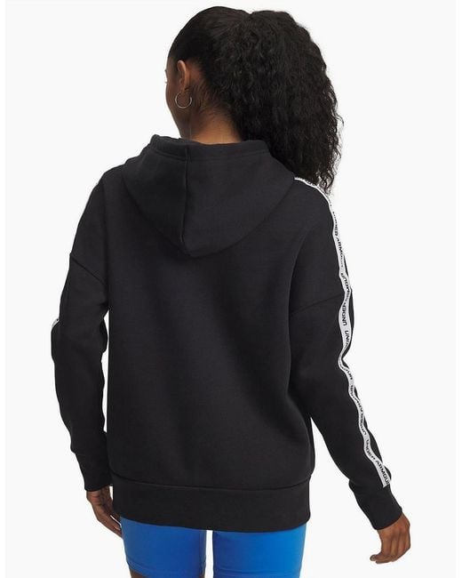 Under Armour Black Icon Fleece Taped Hoody