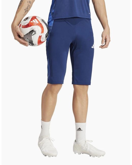 Adidas Blue Tiro24 C 1 2Pnt Football Shorts for men