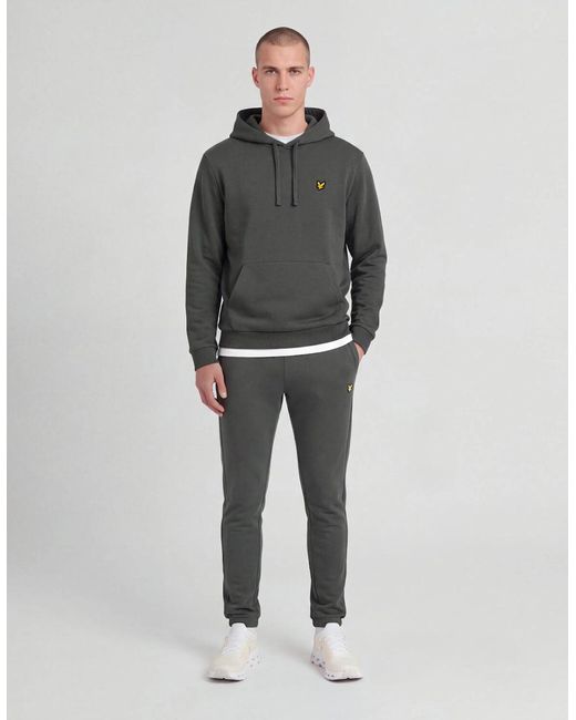 Lyle & Scott Gray Sports Loopback Cotton Joggers for men
