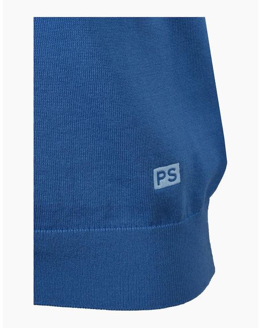 Paul Smith Blue Sweater Ss Polo for men
