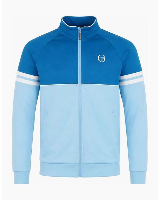 Sergio Tacchini Blue Orion Track Top Jacket Mykonos/Baltic Sea/Gardenia for men
