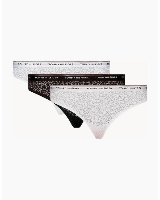 Tommy Hilfiger Gray 3-Pack Premium Essential Lace Bikini Briefs, /Light