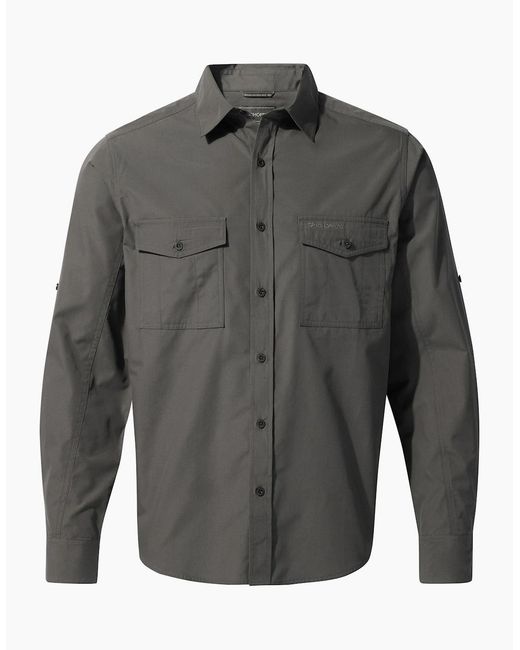 Craghoppers Gray Expert Kiwi Long-Sleeved Shirt for men