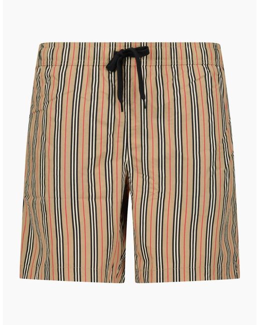Burberry Natural 'Martin' Signature Check Swim Shorts Archive for men