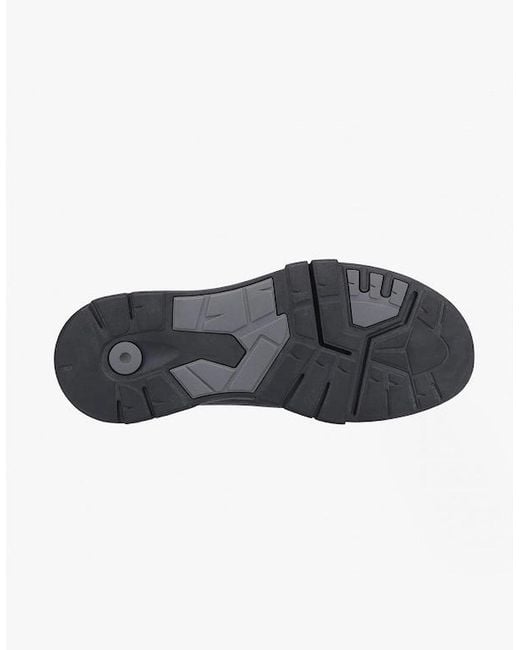 Hush Puppies Black Fletcher Leather Slip-On Shoes for men