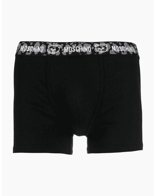 Moschino Black Cotton Boxer Trunks for men