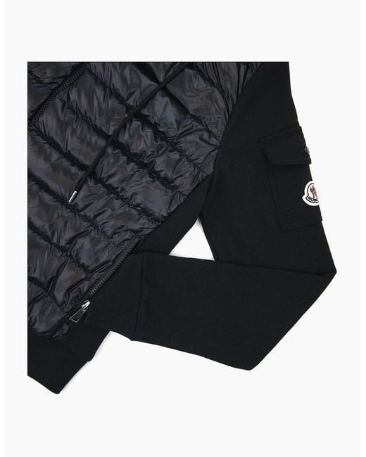 Moncler Black Maglia Hoodied Cardigan 999