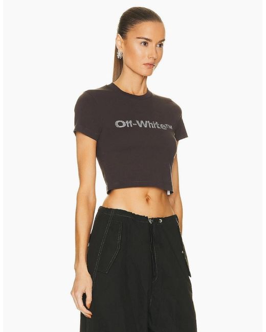 Off-White c/o Virgil Abloh Purple Bling Bounce 90S Fit Tee Dark