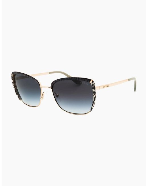 Guess Blue Leopard Print Sunglasses