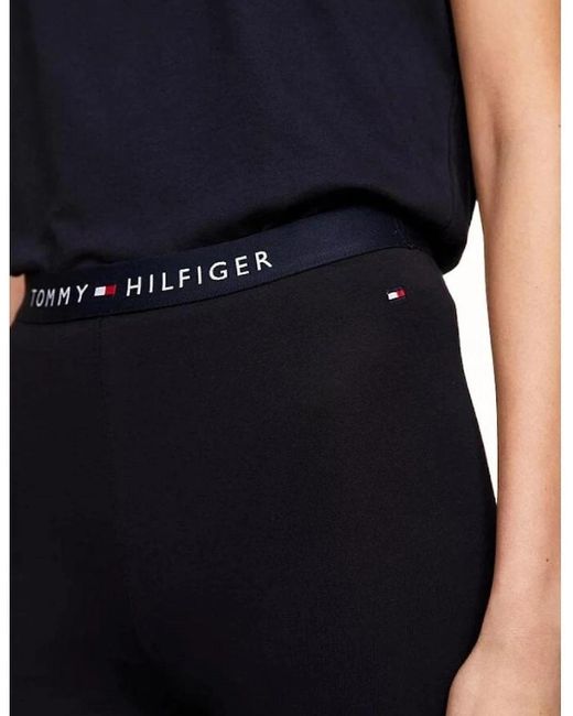 Tommy Hilfiger Blue Logo Waistband Organic Cotton Leggings