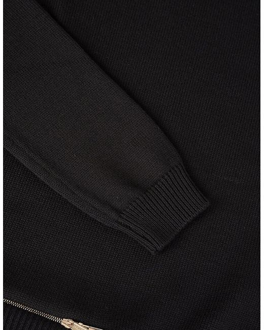 DSquared² Black Dsquared Zip Hem Knitted Jumper
