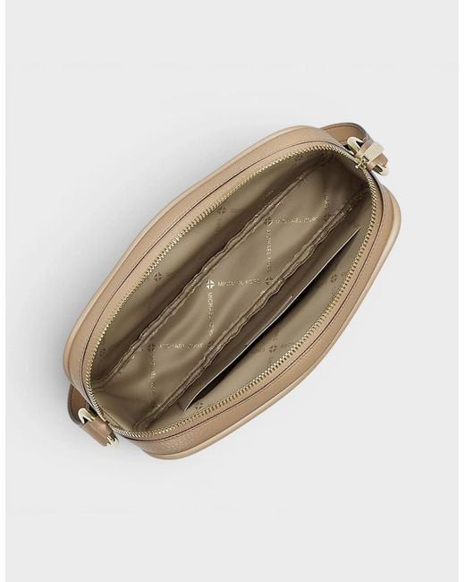Michael Kors Natural Jet Set Travel Leather Camera Bag Camel