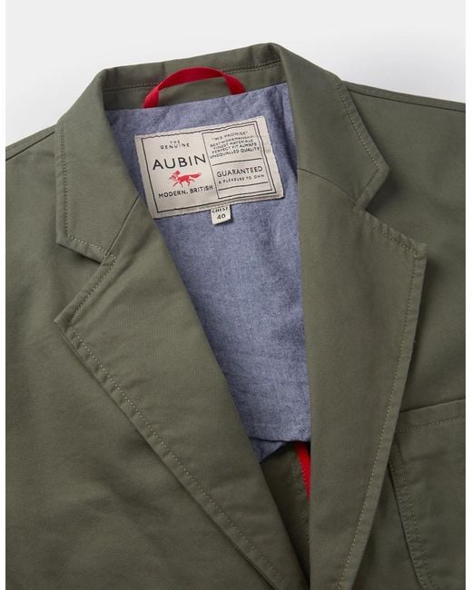 aubi Green Mareham Patch Pocket Jacket for men
