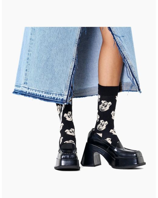 Happy Socks Black Doggo Socks, /Cream