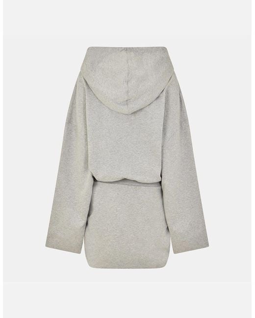 Off-White c/o Virgil Abloh Gray Off Hoody Dress