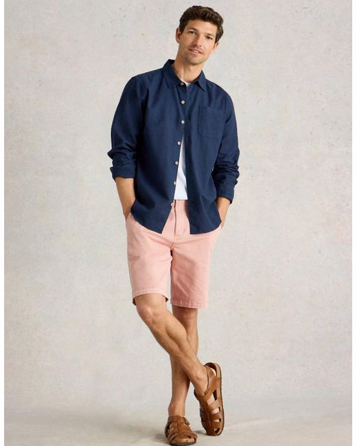 White Stuff Pink Sutton Organic Chino Short Light for men