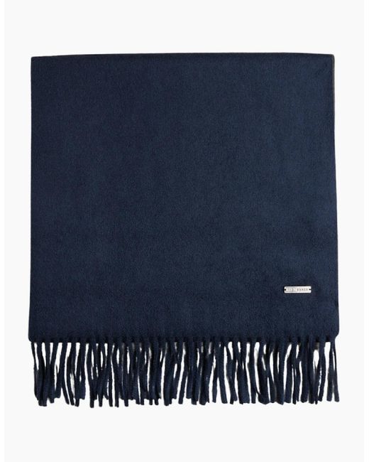 Ted Baker Blue Stevens Woollen Scarf for men