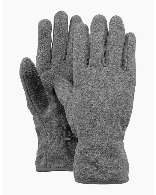 Barts Gray Fleece Palm Grip Gloves for men