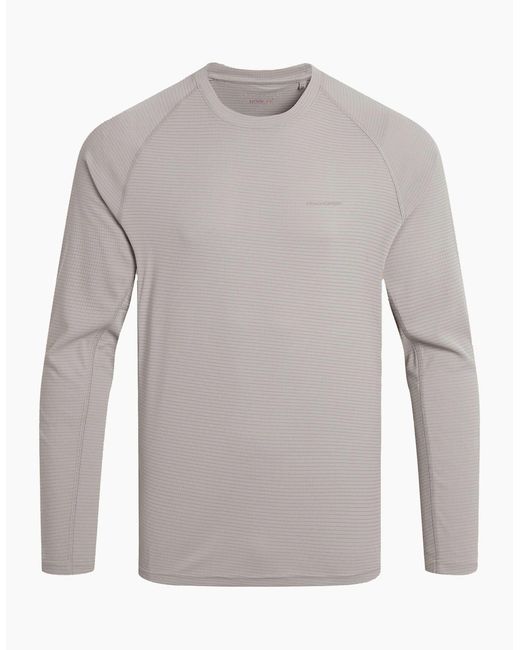 Craghoppers Gray Solarshield+ Nosilife Long-Sleeved T-Shirt for men