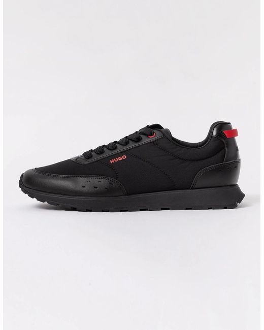 Boss Black Hugo Icelin Running-Inspired Trainers With Zigzag Detailing for men