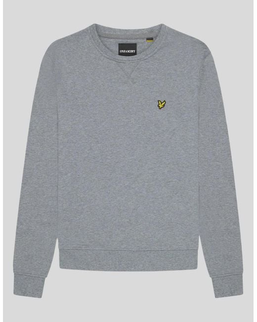 Lyle & Scott Gray Cotton Crew Neck Sweatshirt for men
