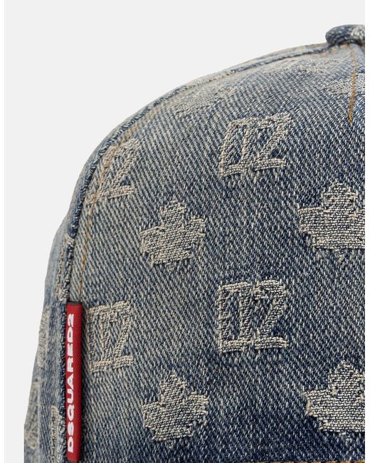 DSquared² Gray D2 Monogram Cap for men