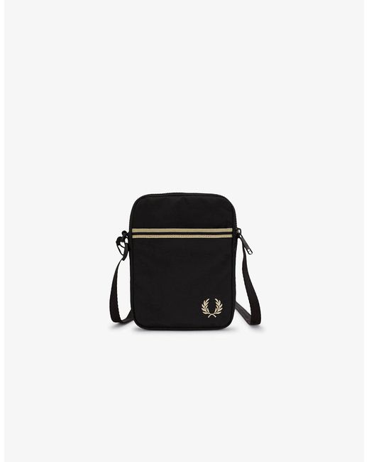 Fred Perry Black Small Side Bag for men