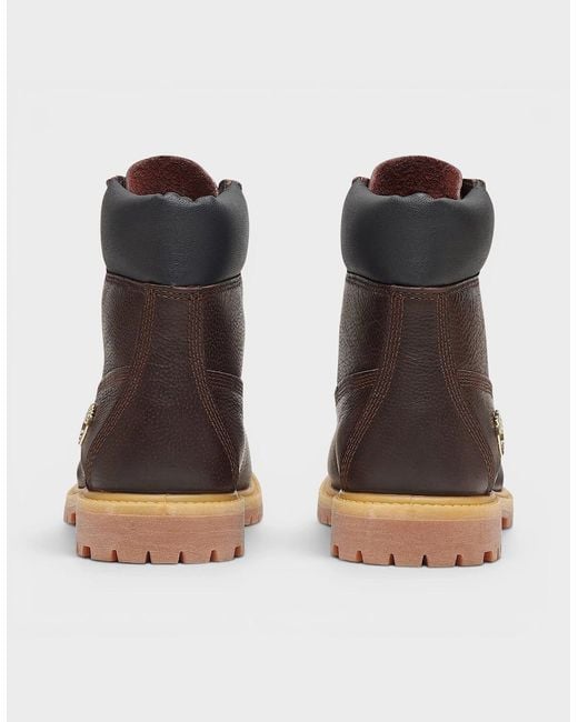 Timberland Brown Premium 6 Inch Lace Waterproof Boots Dark