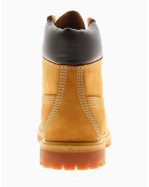 Timberland Orange Ankle Boots Premium 6 Inch Waterproof Leather Lace Up Tan Uk S