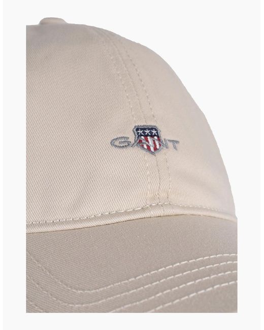 Gant Natural Shield Base Ball Cap Putty for men
