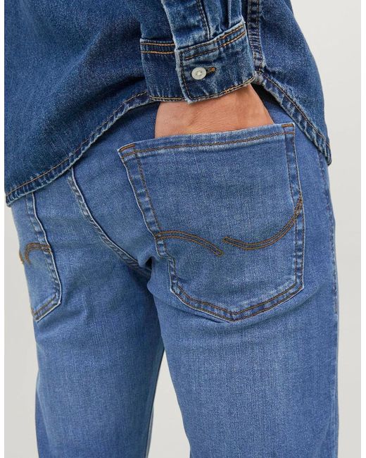 Jack & Jones Blue Glenn Original 223 Slim Fit Jeans for men