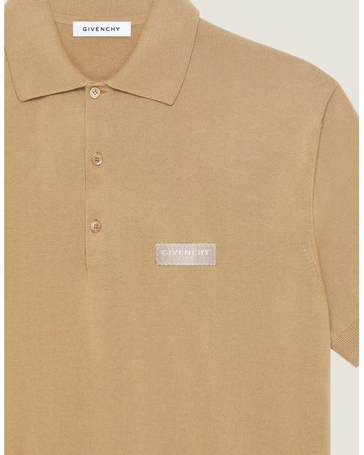 Givenchy Natural Gros Grain Detail Polo Shirt for men