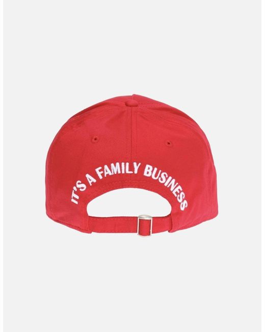 DSquared² Red Caten Canadian Bros Cap for men