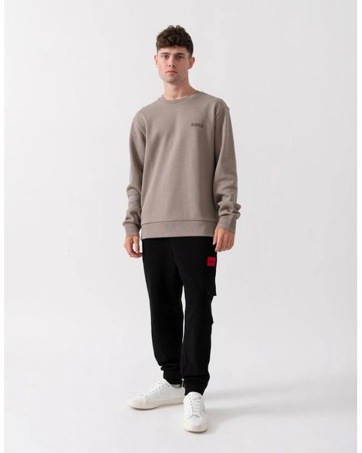 Boss Gray Boss Salbo Mirror Sweatshirt for men