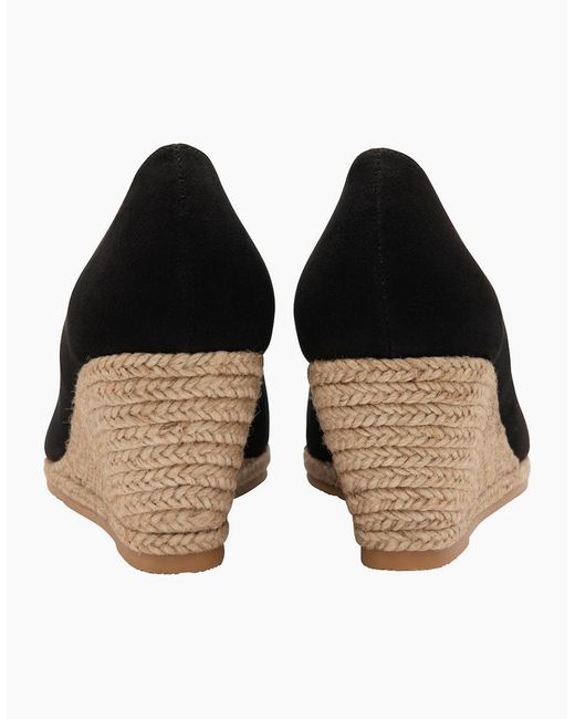 Lotus Black Giselle Wedge Espadrilles