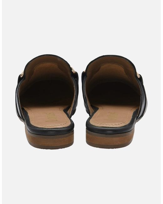 Lotus Black Taylor Backless Loafers