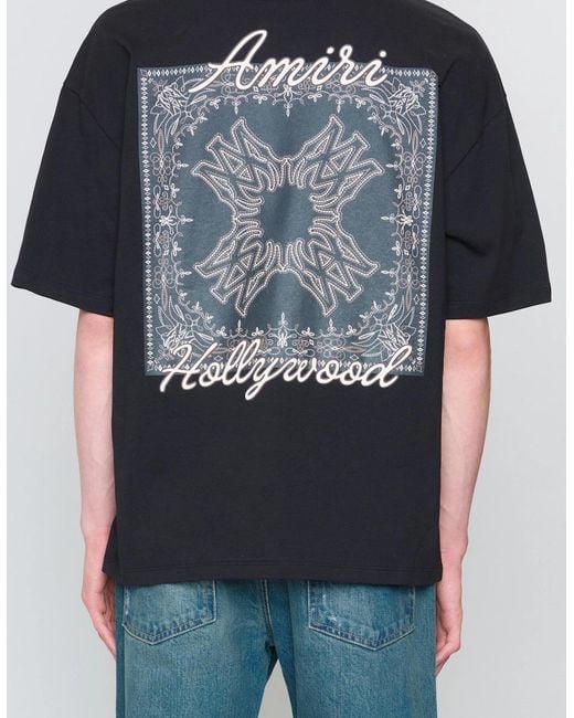 Amiri Blue Ma Quad Bandana Os Tee for men