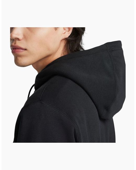 Nike Black Hoodie Club Fleece Pullover Long Sleeve Hooded Jumper Sports Gym Top for men
