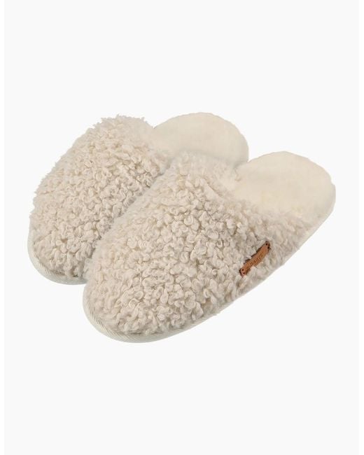 Barts Natural Vensie Soft Teddy Fur Slippers