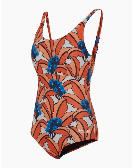 Regatta Red Ladies Orla Kiely Tropical One Piece Swimsuit