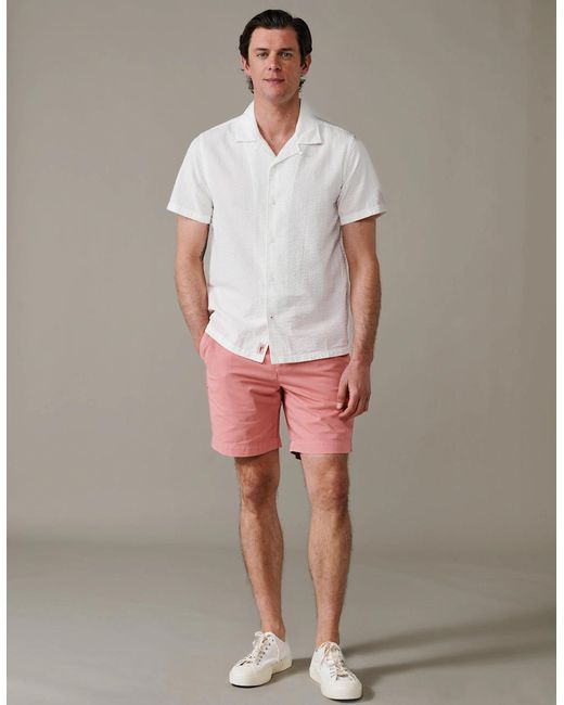 aubi Pink Stamford Chino Short for men