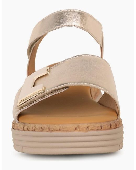 Gabor Brown Shout Wedge Heel Sandals