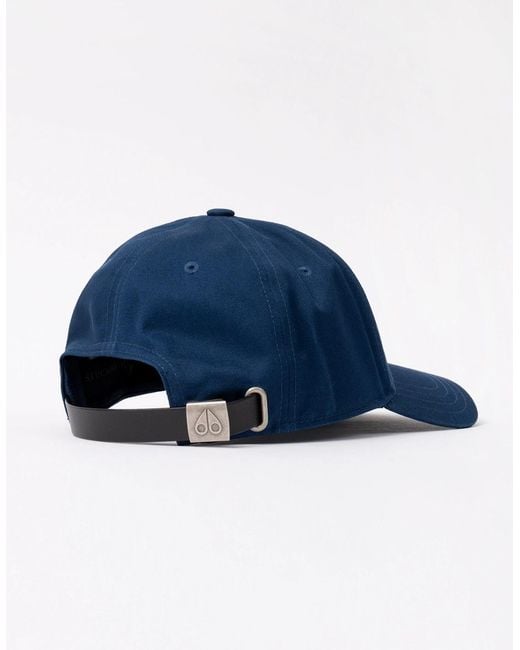 Moose Knuckles Blue Front Logo Icon Cap for men